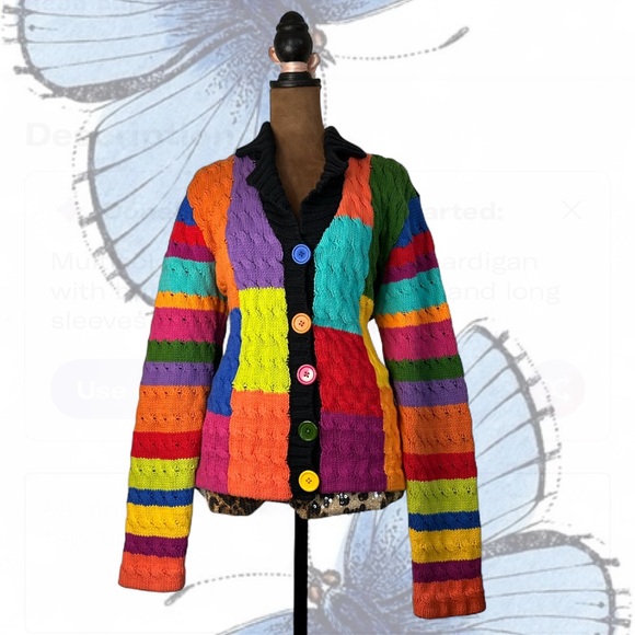 Vintage Patchwork Cardigan Sweater